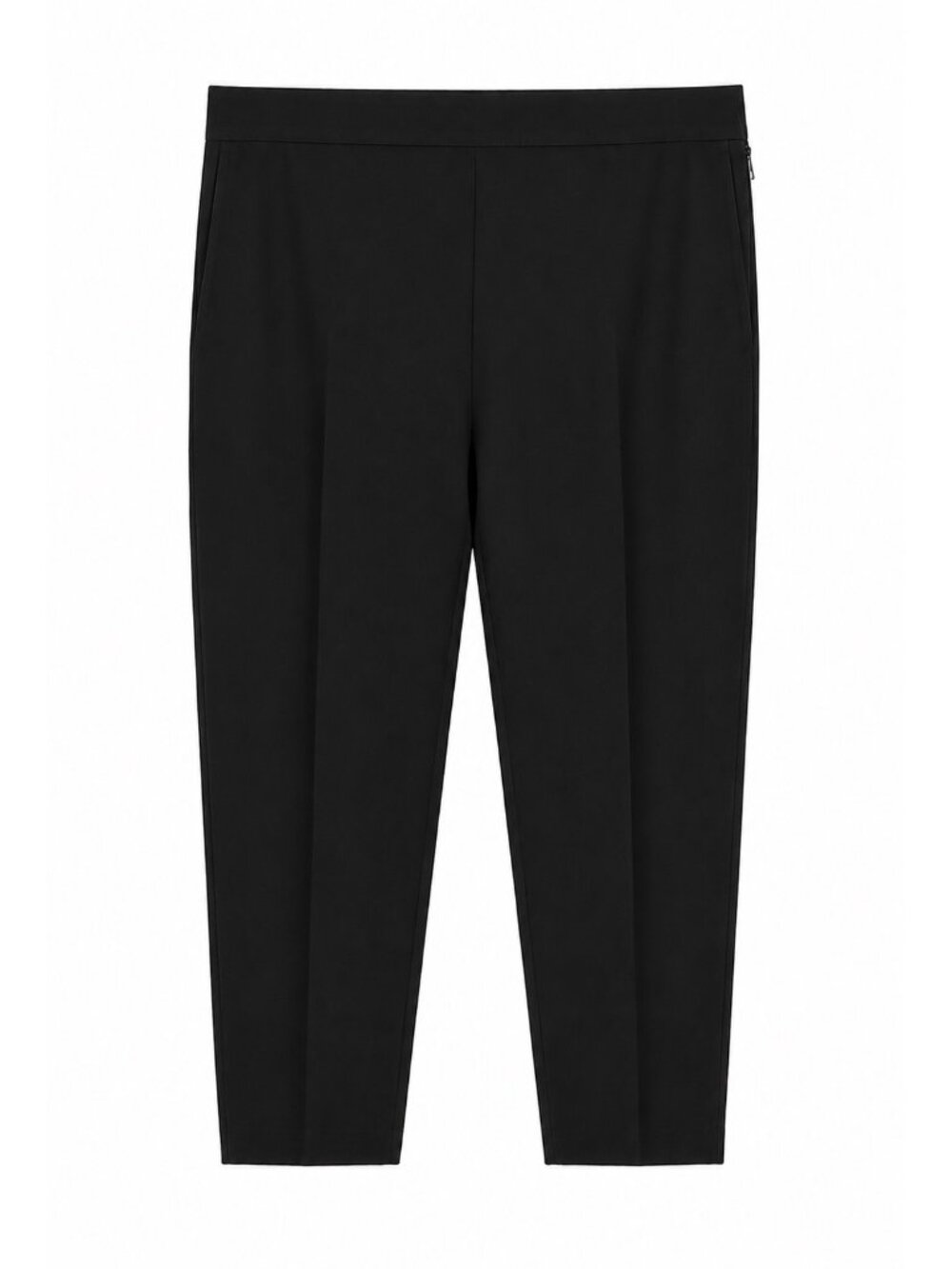 St. John Collection Black Tapered Pants With Side Zipper Closure Modern Fit Wome